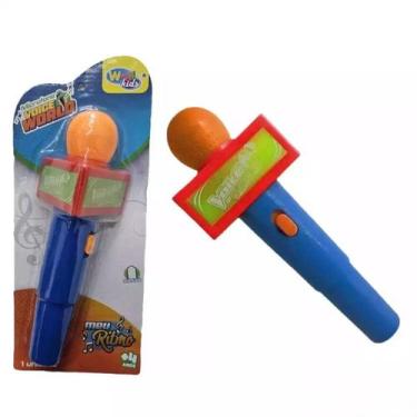 Imagem de Microfone Infantil Musical Som Brinquedo Educativo Pilha - Útil Ferram