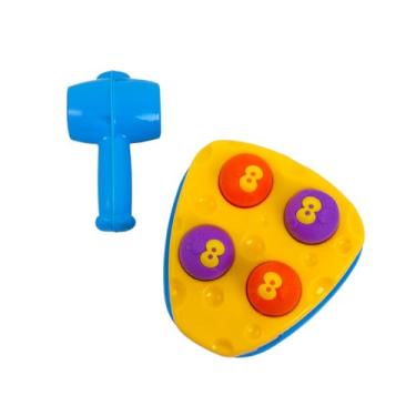 Imagem de Brinquedo infantil para Bebê Bate Bate com Martelinho para Criança de 1 ano, Brinquedo Educativo, Sensorial e Estímulo Coordenação Motora, Ideal para Presente