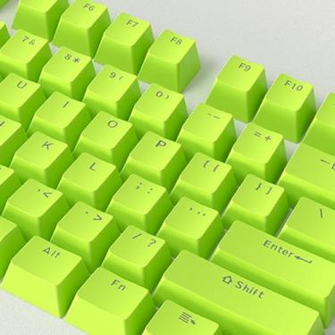 Imagem de Catekro Conjunto de 108 teclas para teclado mecânico de jogos, conjunto de teclas de tiro duplo ABS OEM para teclado mecânico (verde)