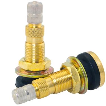 Imagem de ZZHXSM 2 peças TR618A Equipamento Agrícola Diâmetro da Haste da Válvula de Pneu 0,625 Polegadas Comprimento 4,9 cm Trator Nivelador Latão Vácuo Pneumático Tipo Hidráulico Bico de Válvula