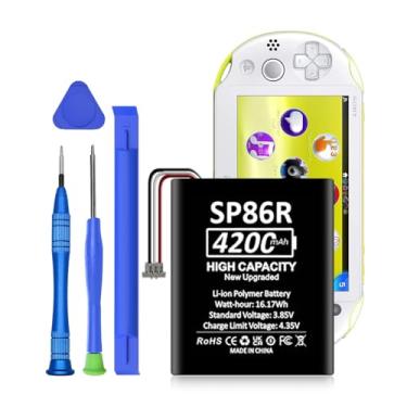 Imagem de Bateria Ps Vita 2000, (Nova atualização) 4200mAh Bateria recarregável de íons de lítio de alta capacidade para Sony PS Vita 2007, PCH-2007, PCH-2000, PSV2000 SP86R bateria com kit de ferramentas de