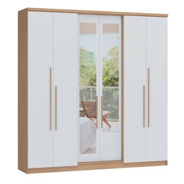 Imagem de Guarda-roupa 6 Portas 2 Gavetas Sonata New Angelin/Branco Line