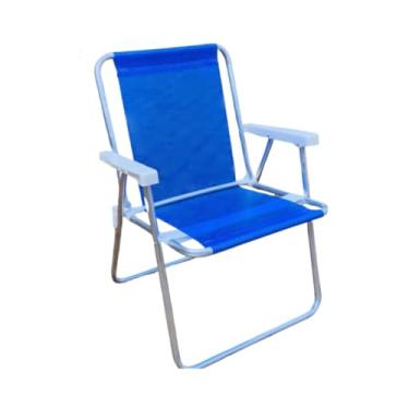 Imagem de Cadeira de Praia em Alumínio Reforçado Leve Resistente e Confortável(Azul Bic)