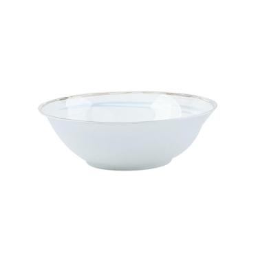 Imagem de Pratos frescos com borda de cerâmica requintada e resistente a altas temperaturas - tigela de sopa elegante para uso doméstico