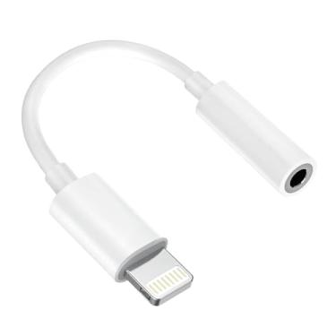 Imagem de [Certificado Apple MFi] 1 pacote para iPhone 3,5 mm Adaptador de fones de ouvido, Lightning para conector de fone de ouvido/fone de ouvido de 3,5 mm, dongle auxiliar de áudio compatível com iPhone 14