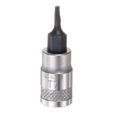 Imagem de Torx Bit Socket T7 Solid Star 1/10.2 cm Drive 3.7 cm Comprimento S2 Bit de aço CR-V soquete para chave catraca, barra deslizante, haste de extensão