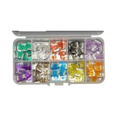 Imagem de Conjunto De Fusíveis Automotivos Mini Médio 2A-35A Amp Com Estojo De A