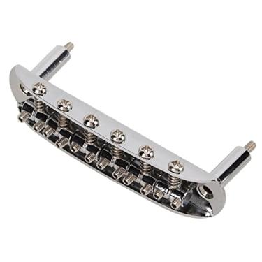 Imagem de Zhjvihx Arremate de Ponte de Guitarra Elétrica para Guitarras de 6 Cordas para Jazzmaster (Prata)