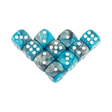Imagem de Dados D6 De Acrílico Bicolor De 12mm, Cubo Mini De 6 Lados Com Cantos 