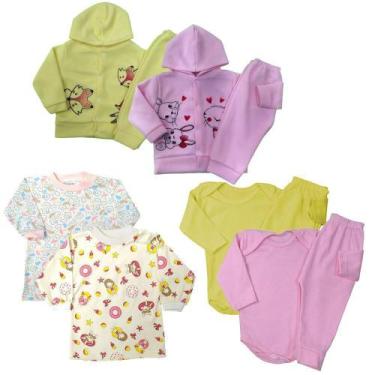 Imagem de Kit 10 Peças Conjunto Soft Peluciado Body Mijão E Camisetas - Koala Ba