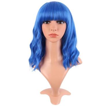 Imagem de Peruca feminina MapOfBeauty, curta, ondulada, encaracolada, sintética,