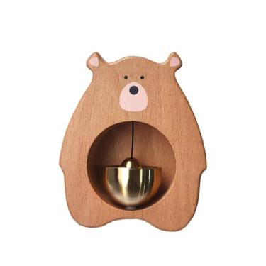 Imagem de Bothyi Campainha de madeira para lojistas, sino para abertura de porta, enfeite de campainha antigo fofo para guarda-roupa de quintal, decoração de jardim, Madeira de Faia