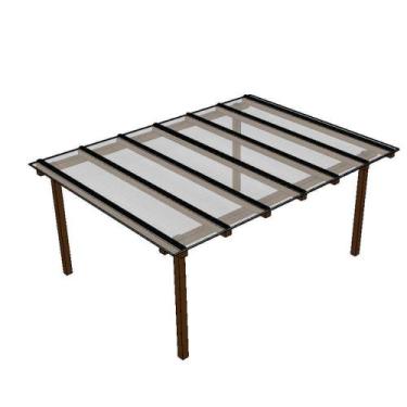 Imagem de kit Policarbonato Cristal 6mm 4,00m x 3,00m - Perfis Naturais - RM Pol