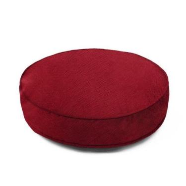 Imagem de Futton Turco Redondo Veludo Animalle 45x45cm Vermelha - Ecaza