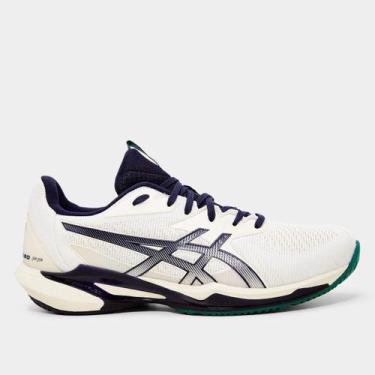 Imagem de Tênis Asics Solution Speed 3 Masculino, Bege, Marinho, 41