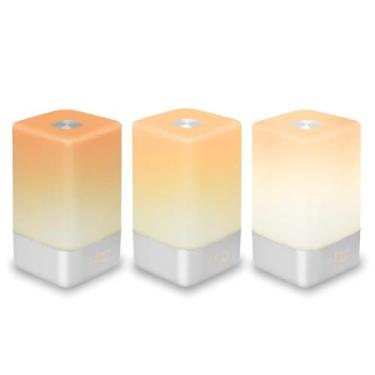 Imagem de Pssopp Acorde o Despertador Leve Com Simulação Nascer do Sol, Luz de Mesa de LED Recarregável USB, 5 Sons Suaves para a Cabeceira, Mesa, Luz Noturna, Presente