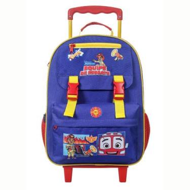 Imagem de Mala Escolar Equipe de Resgate Disney Rodinhas G Infantil Dermiwil