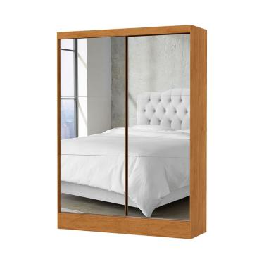 Imagem de Guarda Roupa Solteiro Santiago Premium 2 Portas 2 Gavetas Com Espelho Carioca Moveis Cinamomo