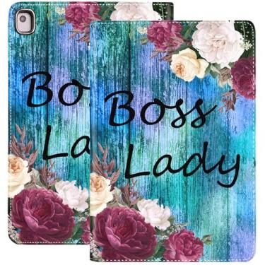 Imagem de Capa para iPad 10.2 9ª/8ª/7ª geração (modelo 2021/2020/2019) 10,2 polegadas, iPad Air 3/10,5 polegadas Pro, capa inteligente de couro PU com suporte e hibernação automática - Boss Lady