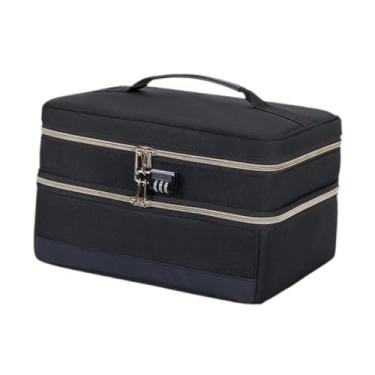 Imagem de simhoa Bolsa organizadora espaçosa com fecho de zíper para guardar brinquedos, presentes e coleções de bonecas pequenas e figuras de ação.