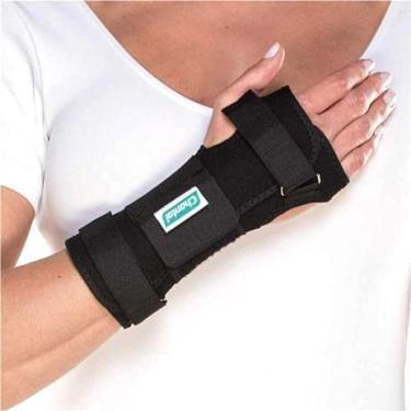 Imagem de Tala Para Punho Bilateral Dedos Livres Preta Chantal (M)