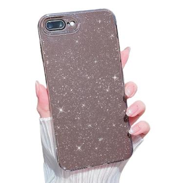 Imagem de Finyosee Capa neon para iPhone 7Plus/8Plus, linda estética com glitter, fina, à prova de choque, TPU macio, brilhante, brilhante, para mulheres e meninas para iPhone 7Plus/8Plus, capa de 5,5 polegadas