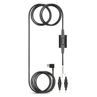 Imagem de Pioneer Kit de cabos rígidos USB-C RD-HWK300 para câmeras de painel compatíveis – 12-24V a 5V com proteção de baixa tensão, segurança de fusível, suporte para modo de estacionamento para gravação