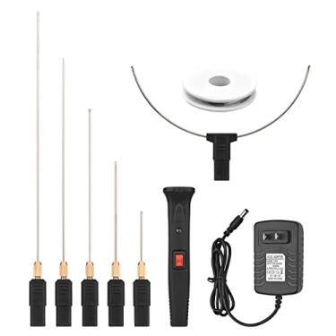 Imagem de Kit de Cortador Elétrico Espuma Portátil 24W com 5 Pontas Retas 1 Ponta Arco Temperatura Constante Caneta Corte Fio Quente Ferramenta Estirol Gravador para Escultura em