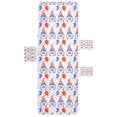 Imagem de STAYTOP Capa de toalha para cadeira de descanso, gnomos do Dia da Independência, capa de espreguiçadeira macia, capas de cadeira de praia com bolsos para jardim ao ar livre, pátio, pátio, banhos de