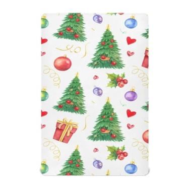 Imagem de Wassud Lençóis de berço respiráveis de arte natalina, capas de colchão de berço com elástico 71 x 132 cm, lençol de bebê neutro para meninos e meninas para berço padrão