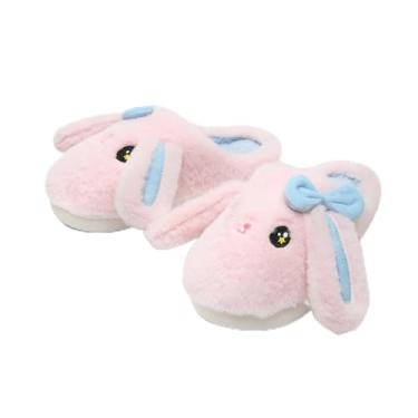 Imagem de Chinelos de coelho para mulheres e homens, lindo laço de animal fofo, fofo, confortável, desenho animado, mulher, coelho, travesseiro de nuvem, casa, quarto, casa, sapatos femininos, para uso interno