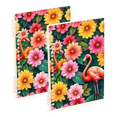 Imagem de Burbuja Cadernos com nome, papel pautado universitário A5 com 60 folhas, fichário para escritório, 2 unidades