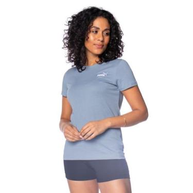 Imagem de Camiseta Feminina Puma Ess Small N1 Logo Azul/Branco, Azul, Branco, G