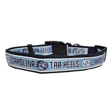 Imagem de Coleira de cachorro NCAA com salto de alcatrão da Carolina do Norte, coleira forte e ajustável, grande