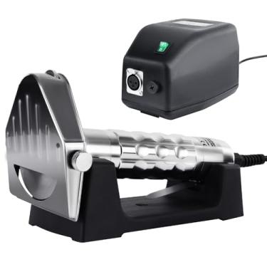 Imagem de Li Zhen Faca elétrica comercial Shawarma Gyros cortador de carne Kebab com 2 lâminas cortador de giroscópio de aço inoxidável de 0,5 mm, prata