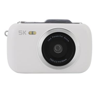 Imagem de RiToEasysports Câmera Digital, 80mp 5k Zoom 18x Tela de 2,8 '' para Fotografia Vídeo Webcam Vlogging Crianças Adolescentes Estudantes Viagens (WHITE)