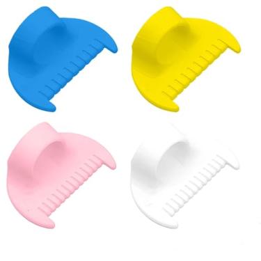 Imagem de Ferramenta de costura simples de 4 peças – Ferramenta de costura de borda de plástico durável para projetos de costura manual DIY, espaçamento de 4 mm, ótimo acessório de costura e calcador, 4 peças