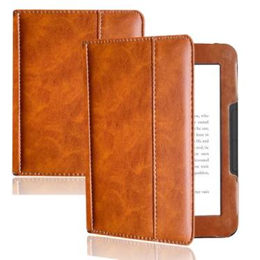 Imagem de AFesar Capa para Nook GlowLight 4 eReader (2021, modelo BNRV1100) e GlowLight 4e (2022, modelo BNRV1000) capa de couro estilo livro (marrom, Nook GlowLight 4/4e (Modelo: BNRV1000/BNRV1100))