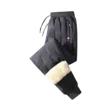 Imagem de Calças De Moletom Masculinas Largas Com Cintura Elástica E Cordão, Que