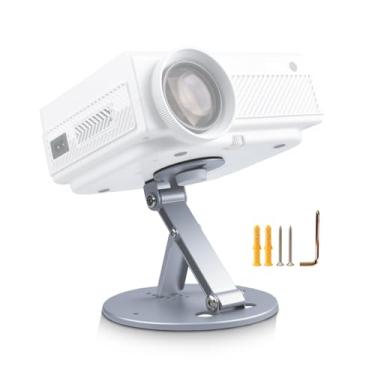 Imagem de ZDSSY Mesa de suporte para miniprojetor, mesa, suporte de parede e teto, ultra estável com fácil configuração, portátil compacto, compatível com a maioria dos projetores para casa, ao ar livre