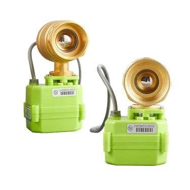 Imagem de Válvula esférica elétrica de latão de 1/5.1 cm 3/10.2 cm 2.5 cm 1-1/10.2 cm com feedback de sinal AC220v DC9v-24v válvula de esfera motorizada para água (2.5 cm, 9V-24VDC_XY-02K)