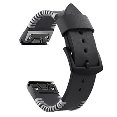 Imagem de AXTI Para Garmin Fenix 6 Pro/Sapphire 5 5X Plus 6 6X Pro 3 3HR 5 Plus Pulseira Quick Fit 26 22mm Acessórios de Correias de Relógio (Cor: Preto, Tamanho: 26mm Fenix 3 HR)