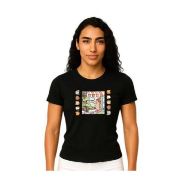 Imagem de camiseta dry fit baby look bob desenho - Bobbie Goods, Preto, GG