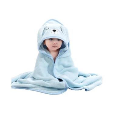 Imagem de Toalha De Banho Unissex Para Bebês Recém-Nascidos Com Capuz, Cobertor 