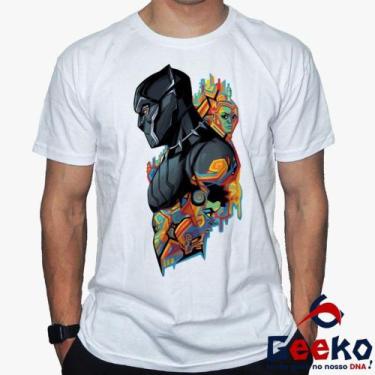 Imagem de Camiseta Pantera Negra 100% Algodão Wakanda Forever Black Panther Geek