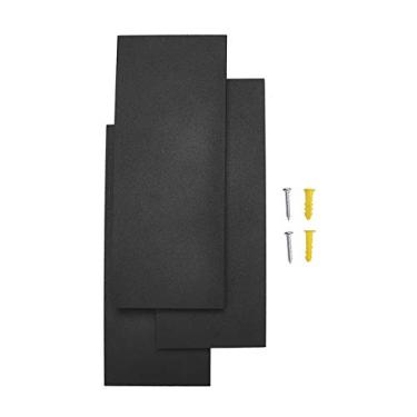 Imagem de CUOFYUNL 12W moderna LED arandela montada na parede lâmpada de decoração branca quente para quarto (Preta)