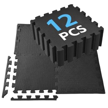 Imagem de Tapete de Academia Esporte e Fitness Espuma em Laminas para Crianças Rastejo Bebê Lar Brincadeira Fácil Instalar Proteção Antichoque Piso Limpar Multifuncional