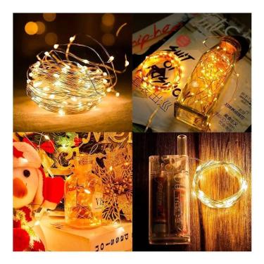 Imagem de Fio De Fada Cordão Led De Luz 3 Metr Colorido 2 Pilhas Aa