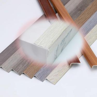 Imagem de Protetor De Borda De Escada De Grão De Madeira Liga De Alumínio Borda De Nariz De Escada 36" 40" 48" 60" Acabamento De Escada Antiderrapante Em Forma De L, Várias Cores, White, L 90CM/36in/3ft