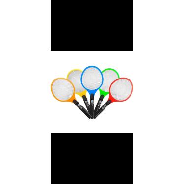 Imagem de Raquete Elétrica Mata Mosquito e Insetos Recarregável, Bivolt 110v-220v, Multicolorida